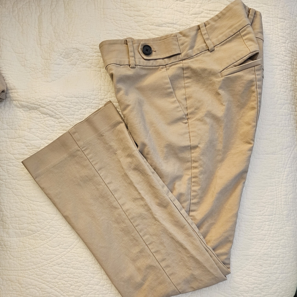 Ann Taylor Straight Leg Pants With Decorative Waist Tabs - Picture 3 of 11